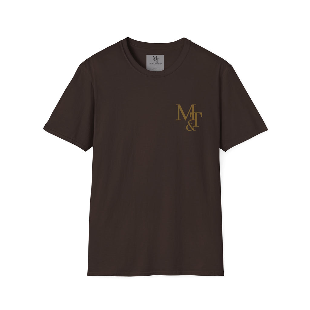 Monogram MT& Stylish Logo T‑Shirt — Minimal Gold Chest Emblem