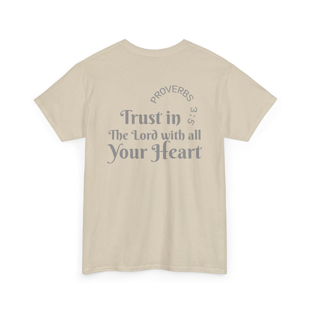 Faith-Based T‑Shirt — "Proverbs 3:5 Trust in The Lord With All Your Heart"