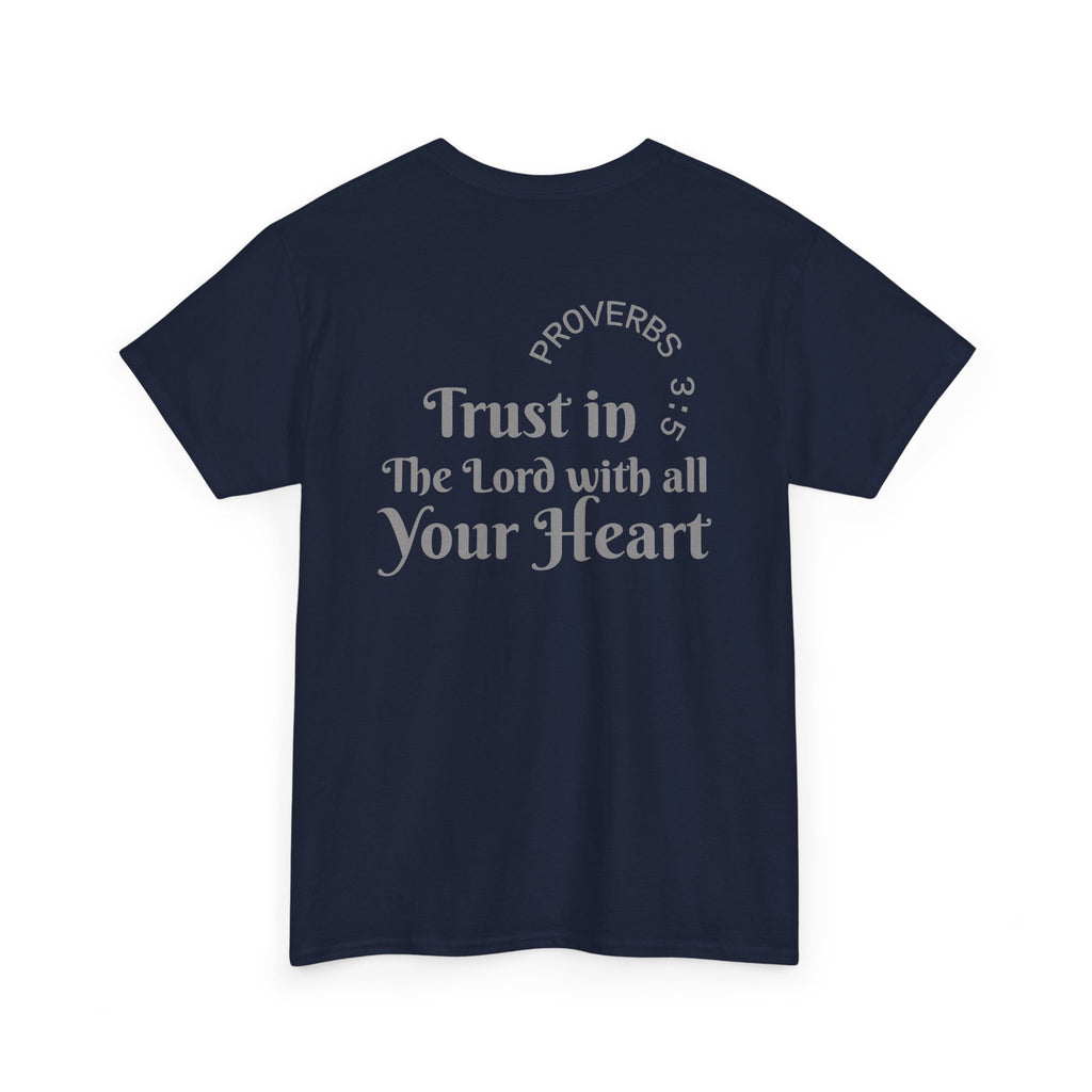 Faith-Based T‑Shirt — "Proverbs 3:5 Trust in The Lord With All Your Heart"