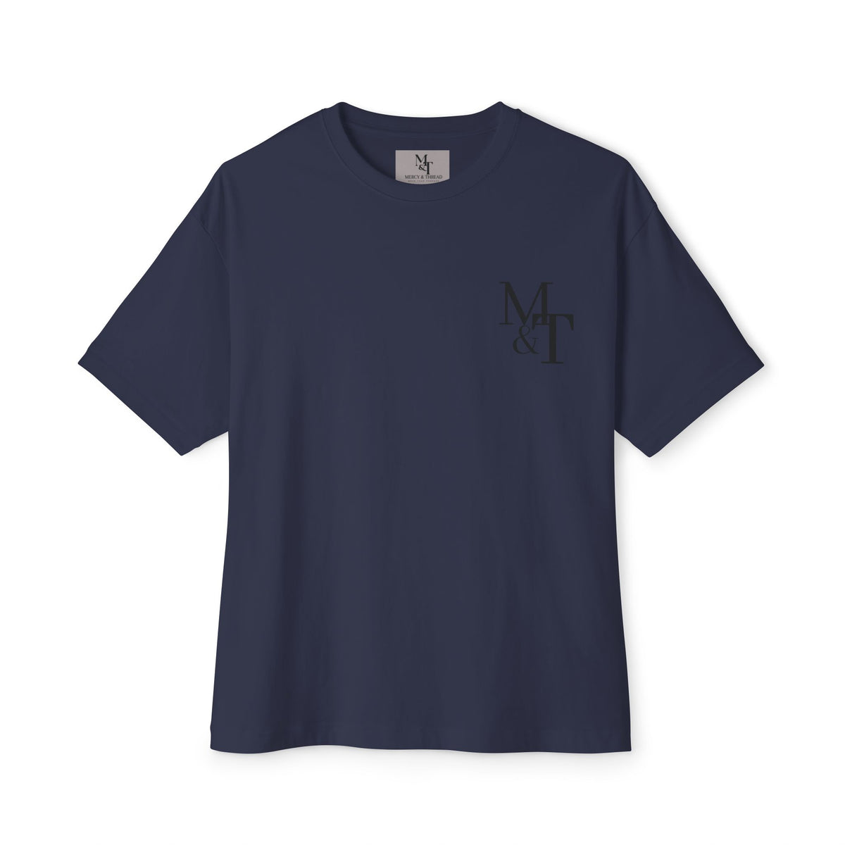 Greater is He Tee — Oversized Boxy T-Shirt (M&T Logo)