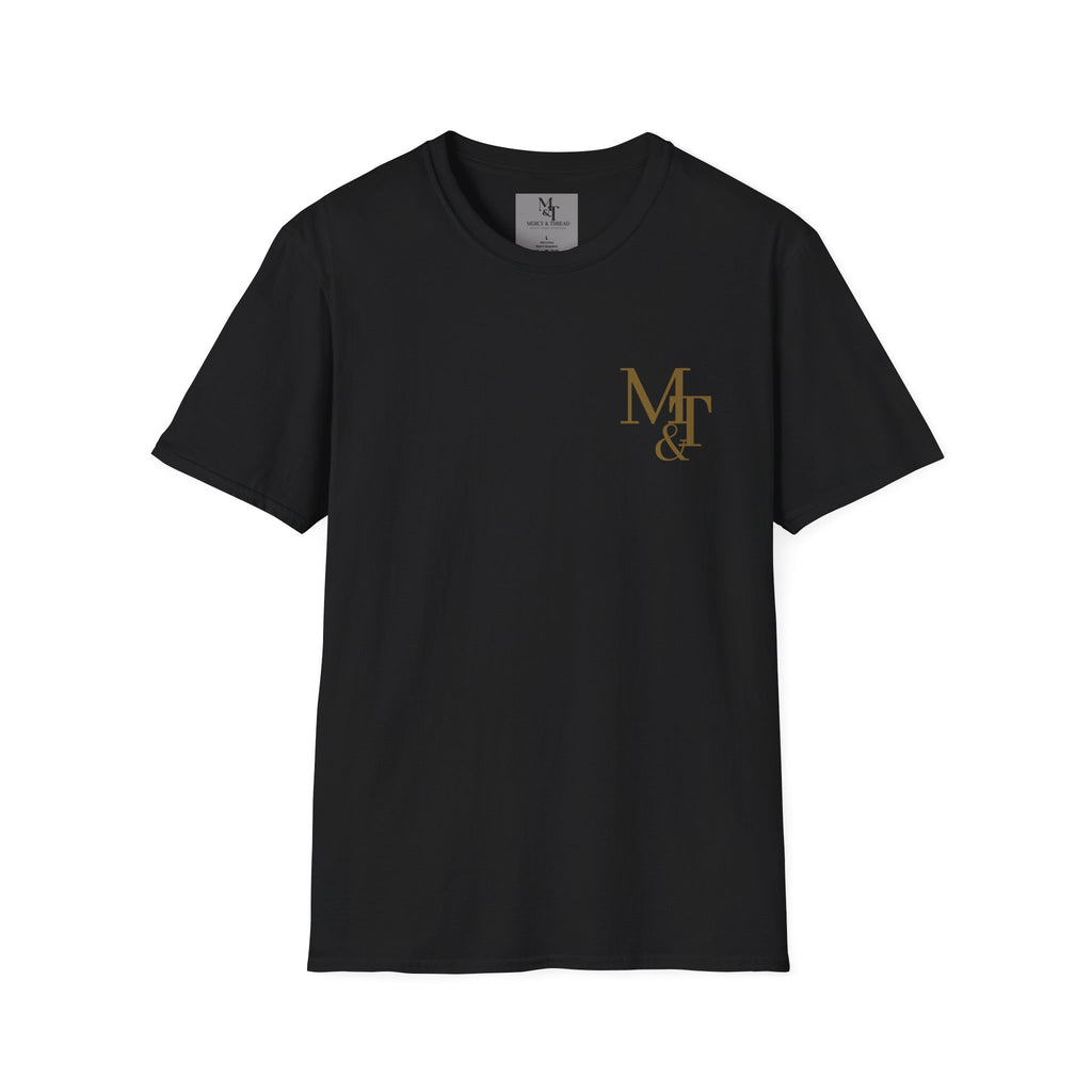 Monogram MT& Stylish Logo T‑Shirt — Minimal Gold Chest Emblem