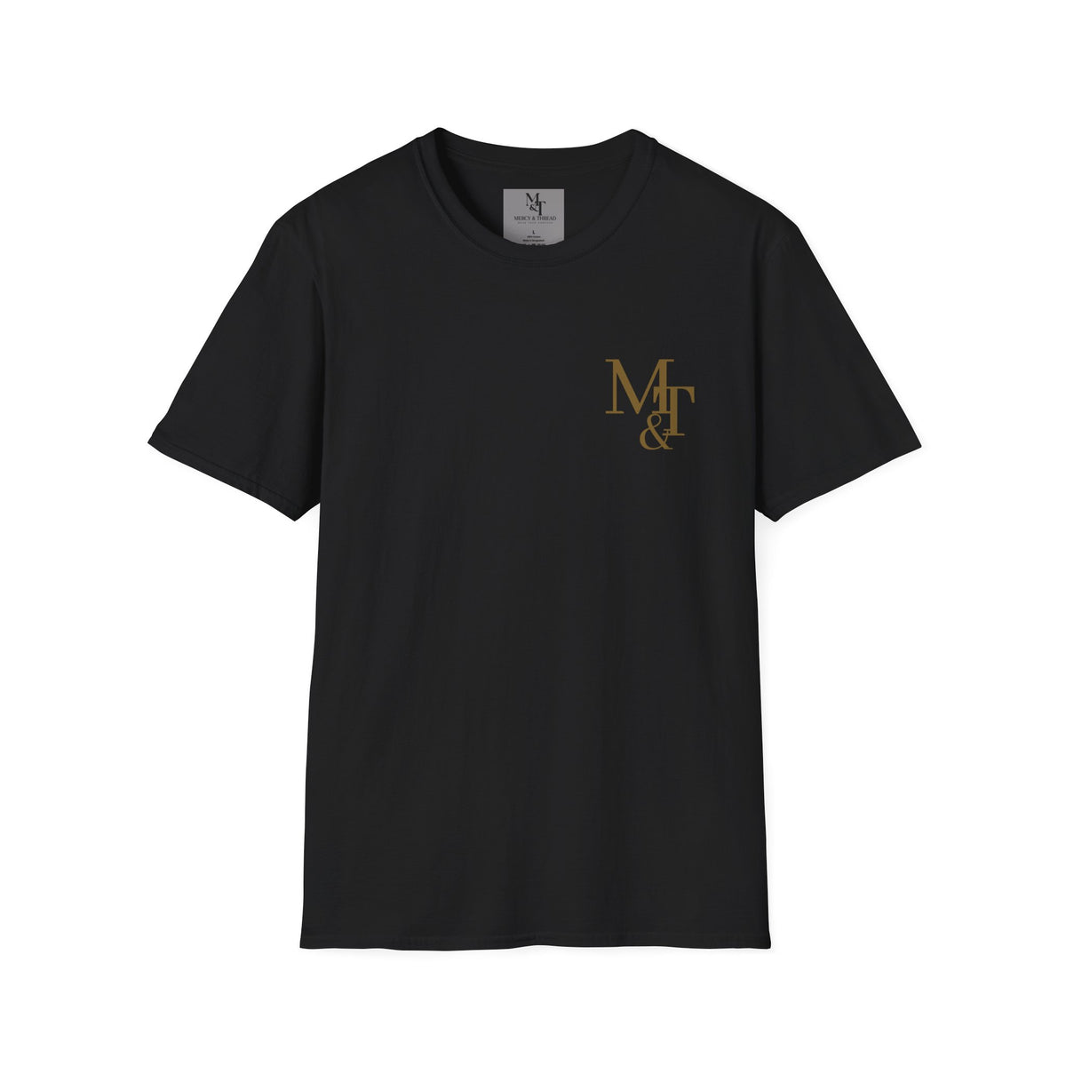 Monogram MT& Stylish Logo T‑Shirt — Minimal Gold Chest Emblem