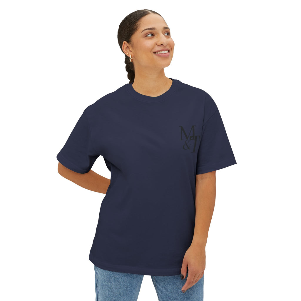 Greater is He Tee — Oversized Boxy T-Shirt (M&T Logo)