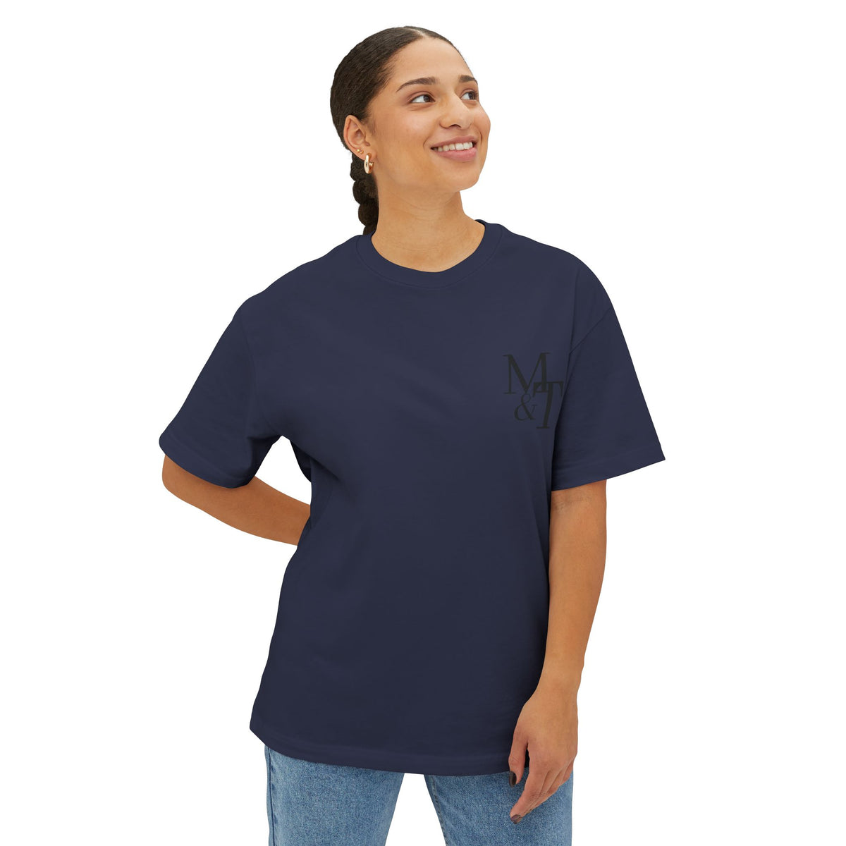 Greater is He Tee — Oversized Boxy T-Shirt (M&T Logo)