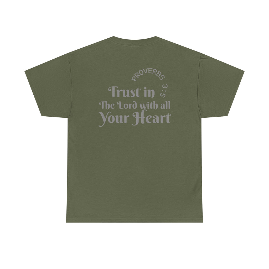 Faith-Based T‑Shirt — "Proverbs 3:5 Trust in The Lord With All Your Heart"
