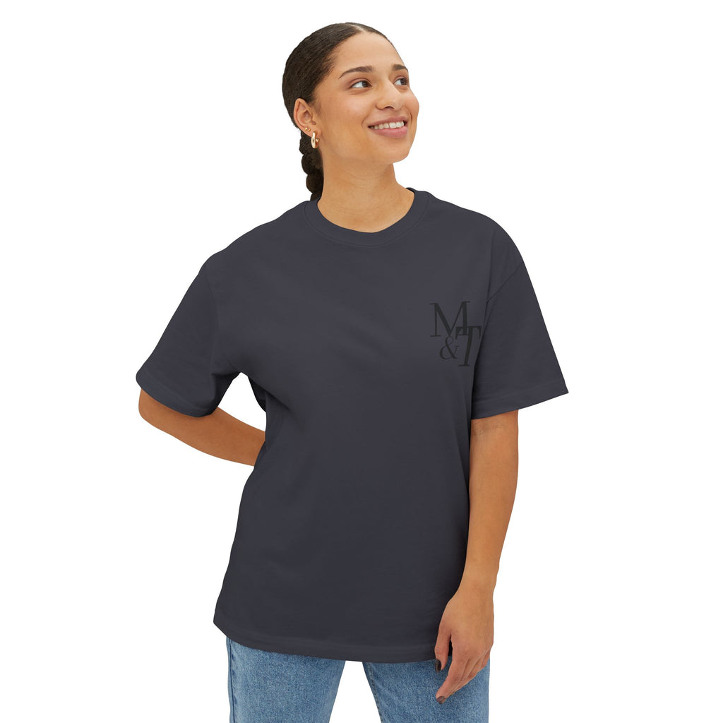 Greater is He Tee — Oversized Boxy T-Shirt (M&T Logo)