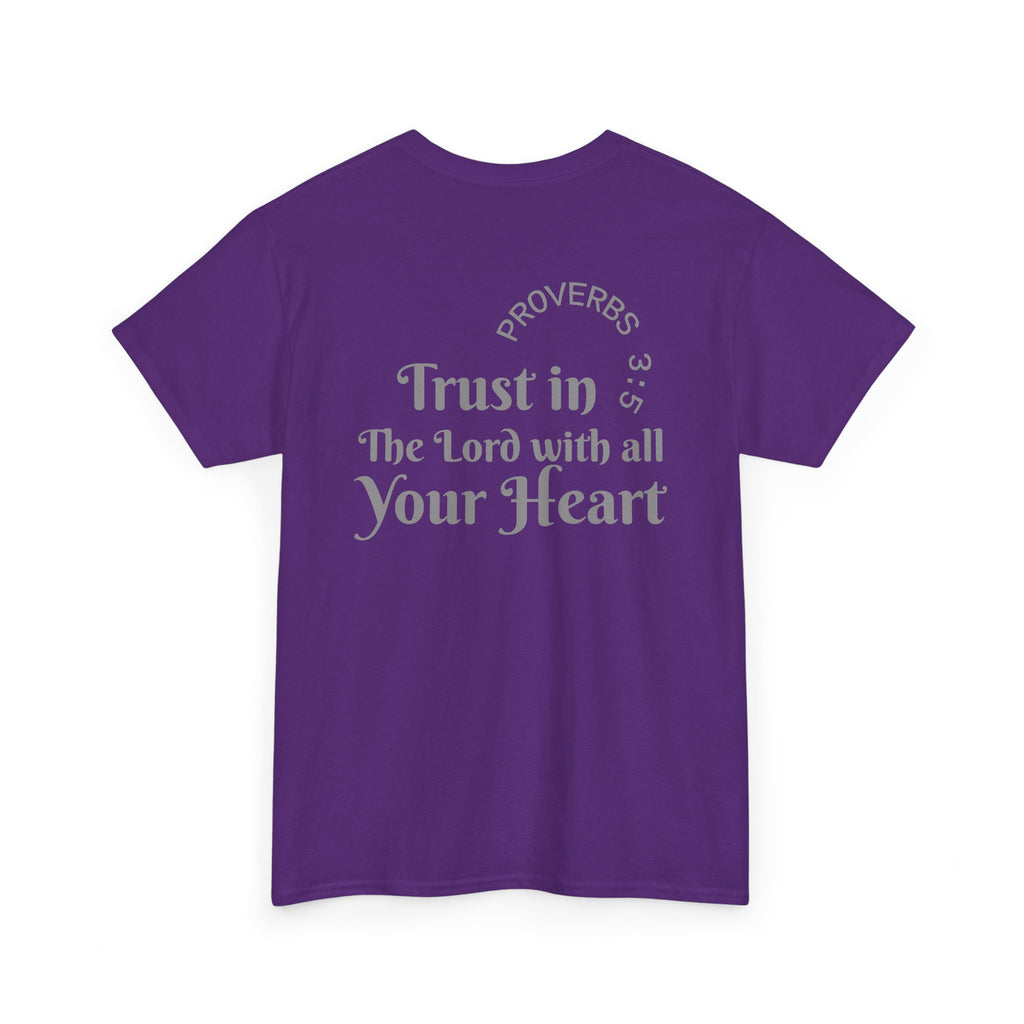 Faith-Based T‑Shirt — "Proverbs 3:5 Trust in The Lord With All Your Heart"
