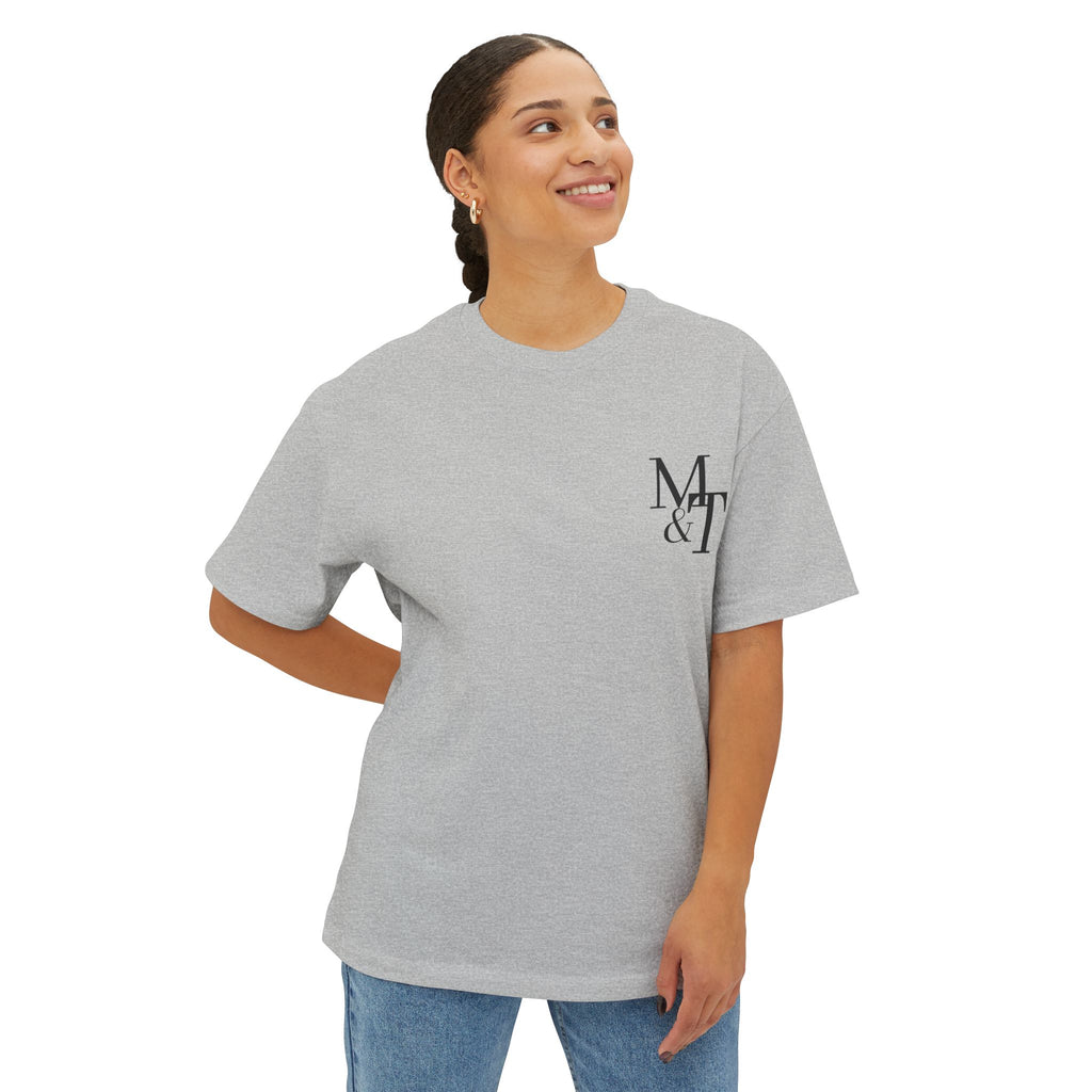 Greater is He Tee — Oversized Boxy T-Shirt (M&T Logo)