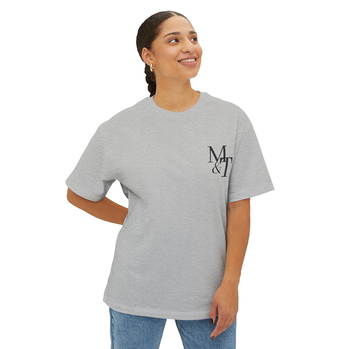 Greater is He Tee — Oversized Boxy T-Shirt (M&T Logo)