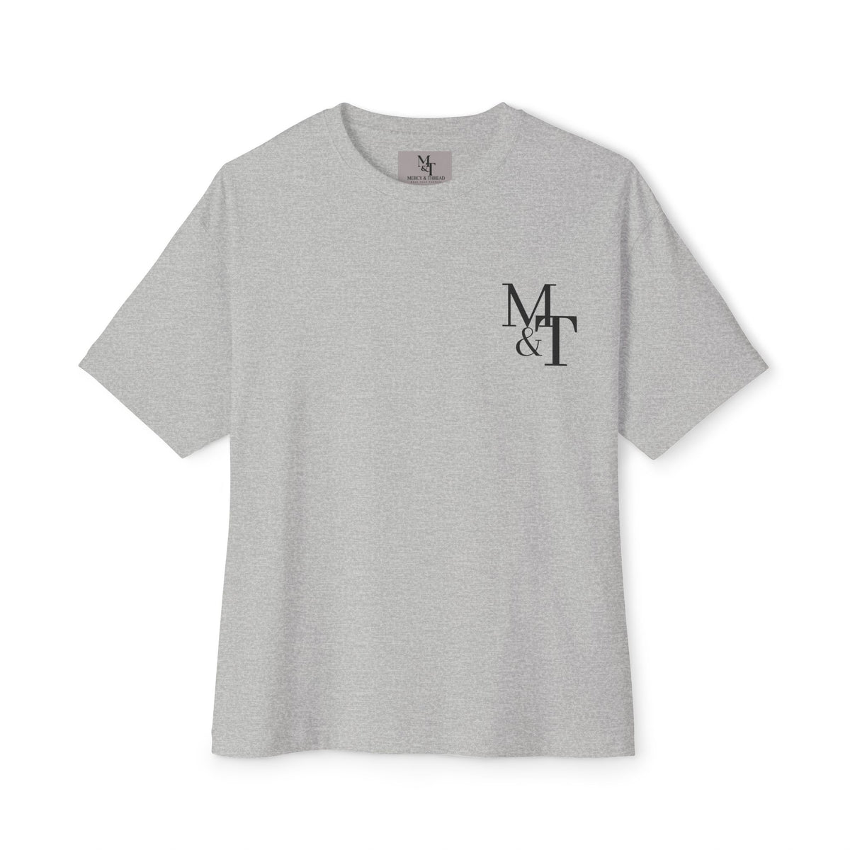 Greater is He Tee — Oversized Boxy T-Shirt (M&T Logo)