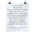 Affirmation Poster — "I Am Blessed" Inspirational Matte Vertical Poster