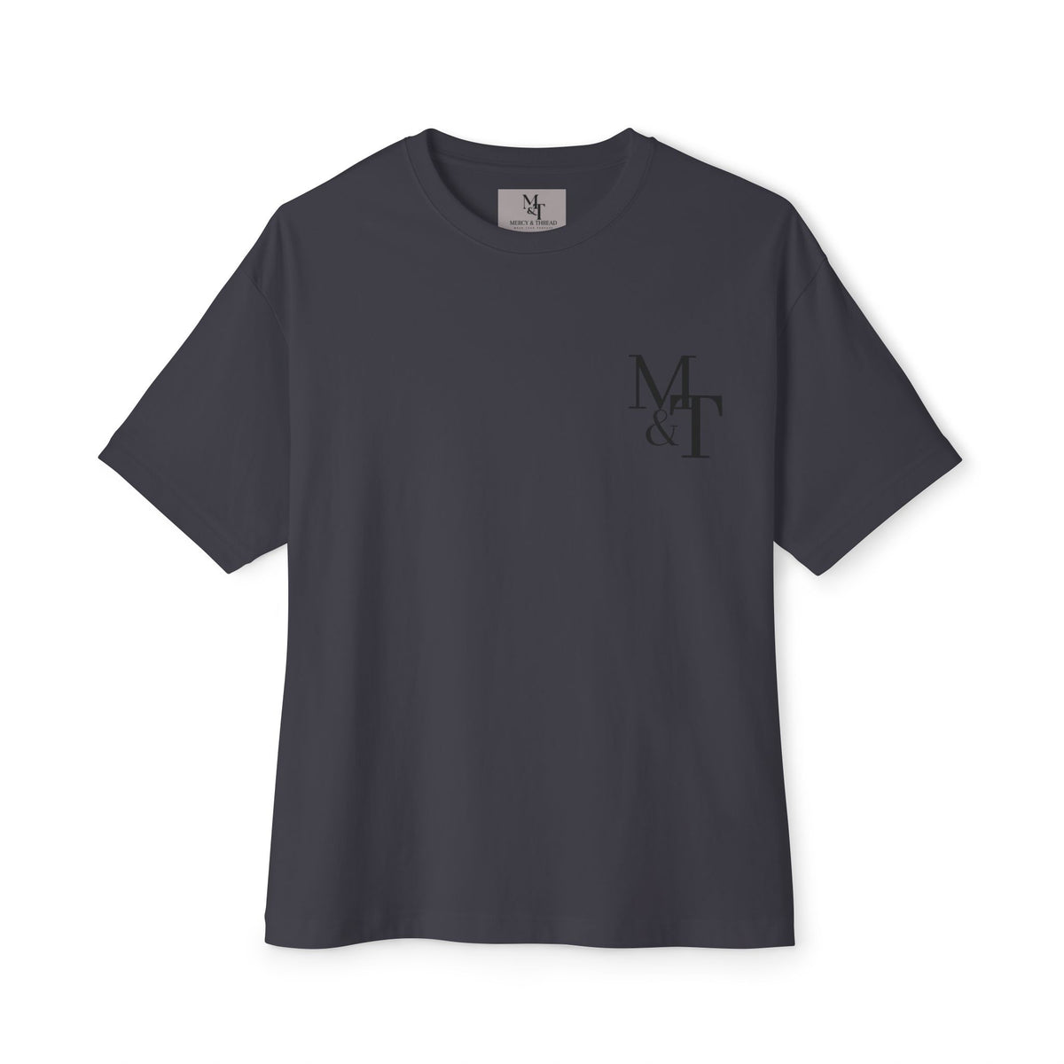 Greater is He Tee — Oversized Boxy T-Shirt (M&T Logo)