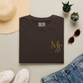 Monogram MT& Stylish Logo T‑Shirt — Minimal Gold Chest Emblem